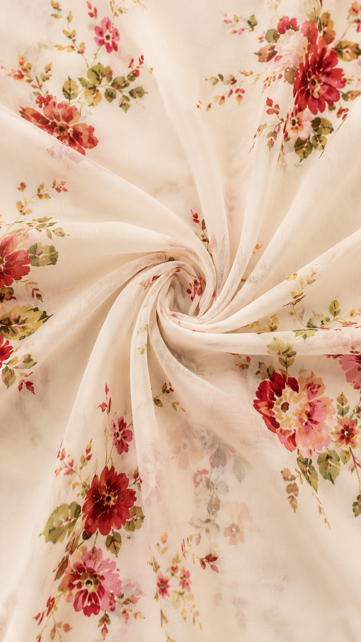 Thalia | Romantisches Floral-Maxikleid mit Beinschlitz