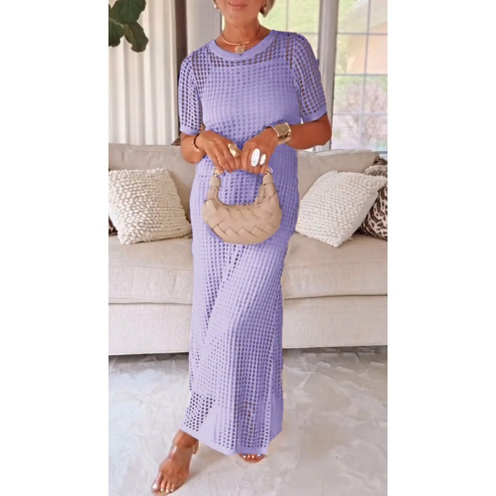 Anne | Mesh-Maxikleid im Boho-Luxus-Stil mit Cut-Out