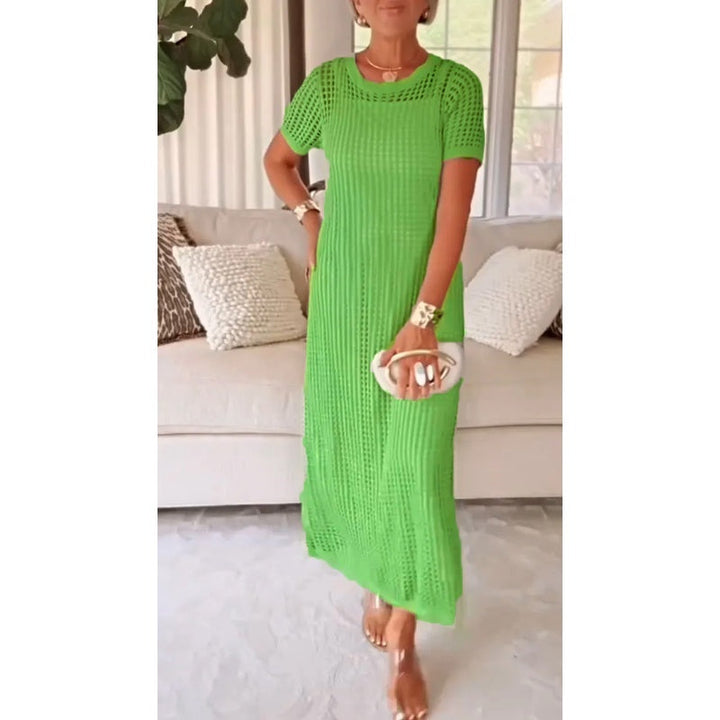 Anne | Mesh-Maxikleid im Boho-Luxus-Stil mit Cut-Out