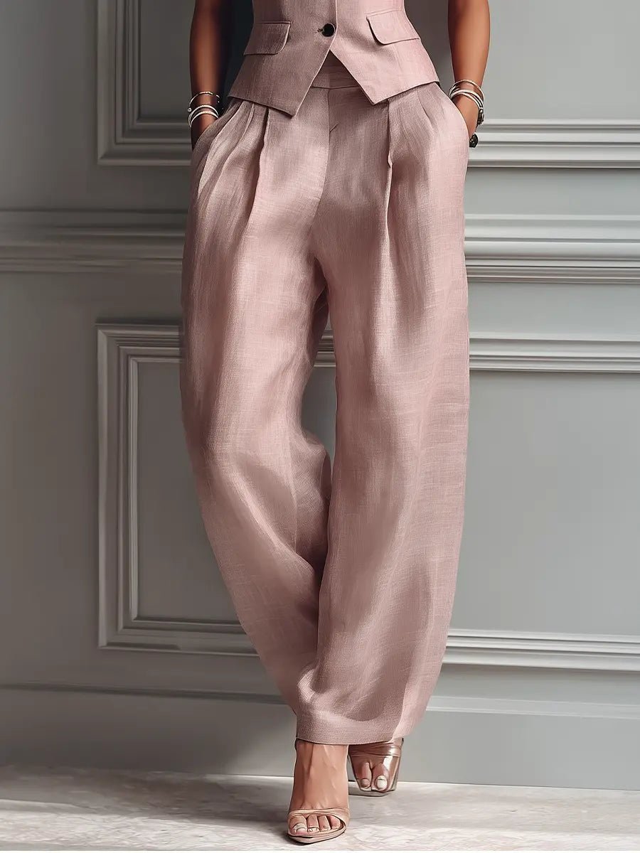 Victoria | Westen-Zweiteiler mit Revers-Weste und Plisseehose