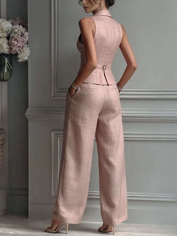 Victoria | Westen-Zweiteiler mit Revers-Weste und Plisseehose