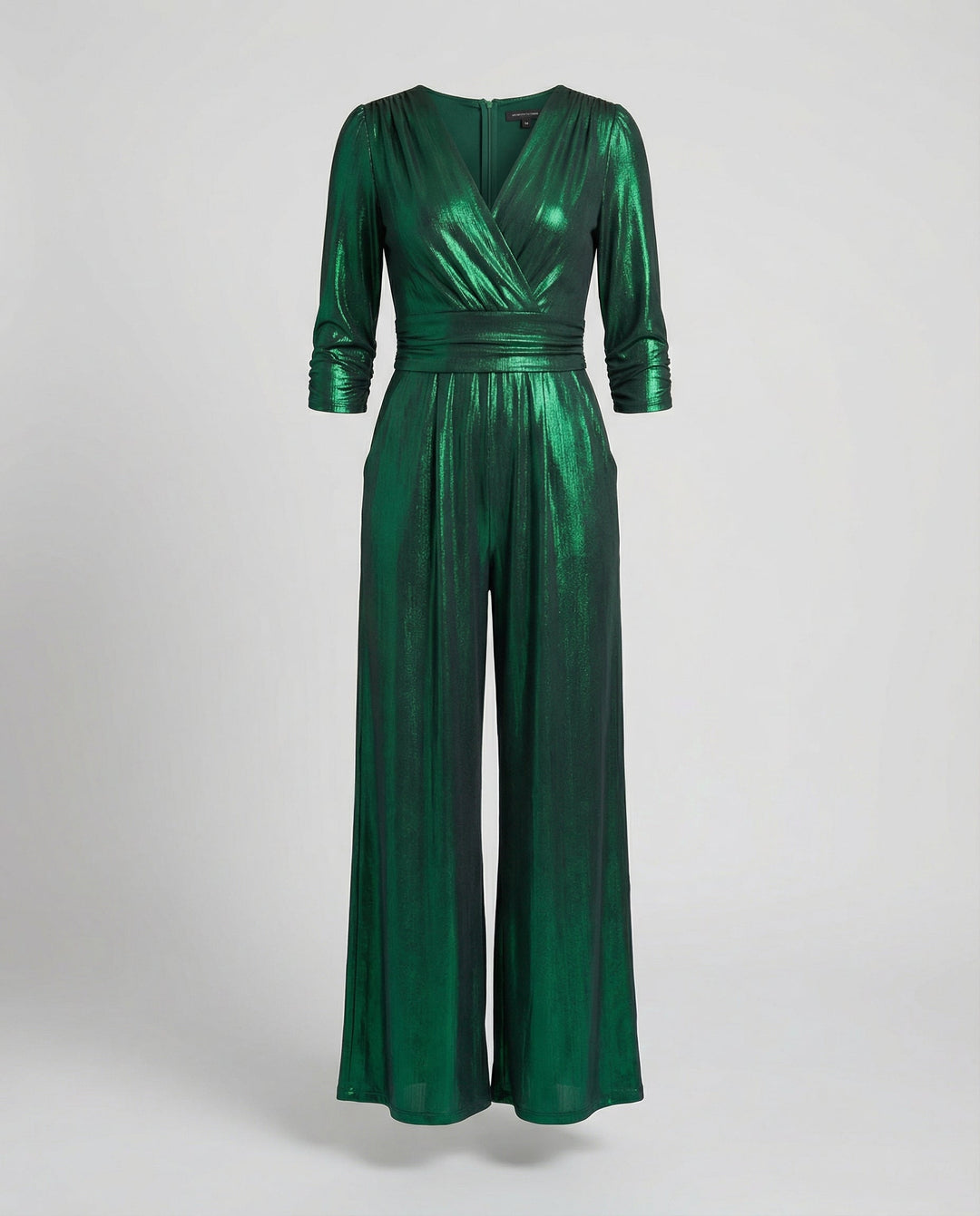 Sophia | Ärmelloser Satin-Jumpsuit mit weitem Bein