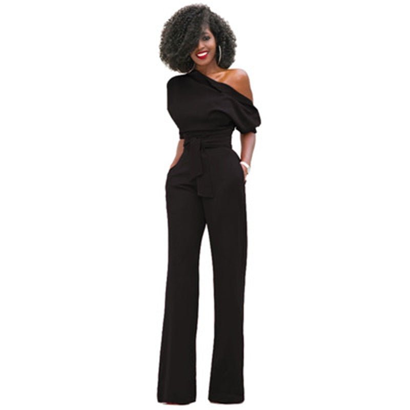Isabella | Off-Shoulder-Jumpsuit mit weitem Bein