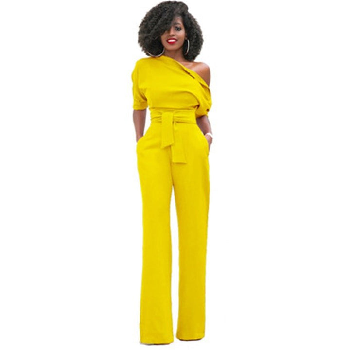 Isabella | Off-Shoulder-Jumpsuit mit weitem Bein