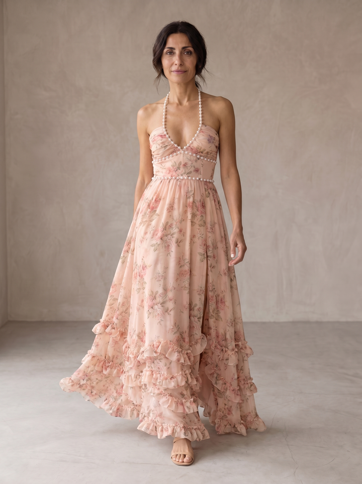 Vera | Elegantes Maxikleid aus Italienischem Leinen